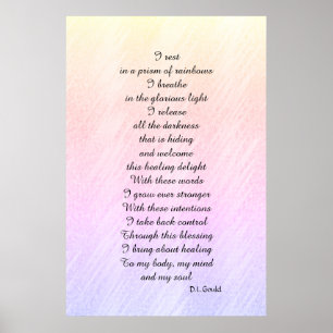 'Prism of rainbows' poem art poster