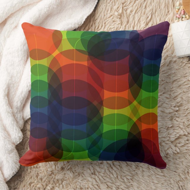 Prism Path Yellow Throw Pillow (Blanket)