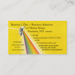 PRISM REFRACTION RAINBOW ~ BUSINESS ~CONTACT CARD