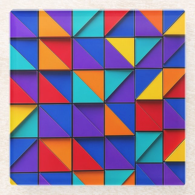 Prism Tile Glass Coaster (Front)