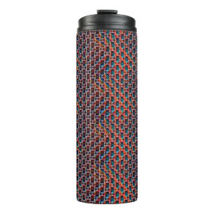 Prismatic abstract geometric digital pattern 1276 thermal tumbler