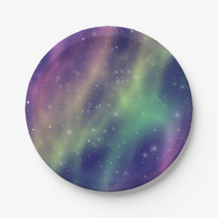 prismatic aurora : paper plate