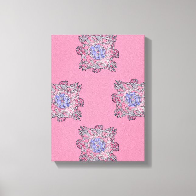 Prismatic Current Abstract Flow Art Canvas Print (Front)