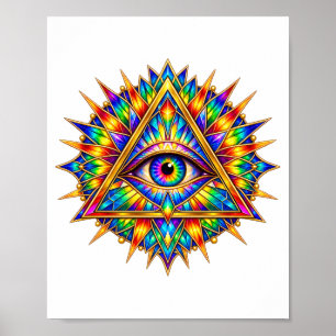 Prismatic Dawn Eye Poster
