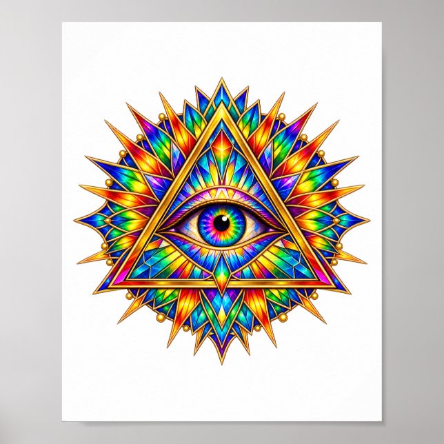 Prismatic Dawn Eye Poster (Front)