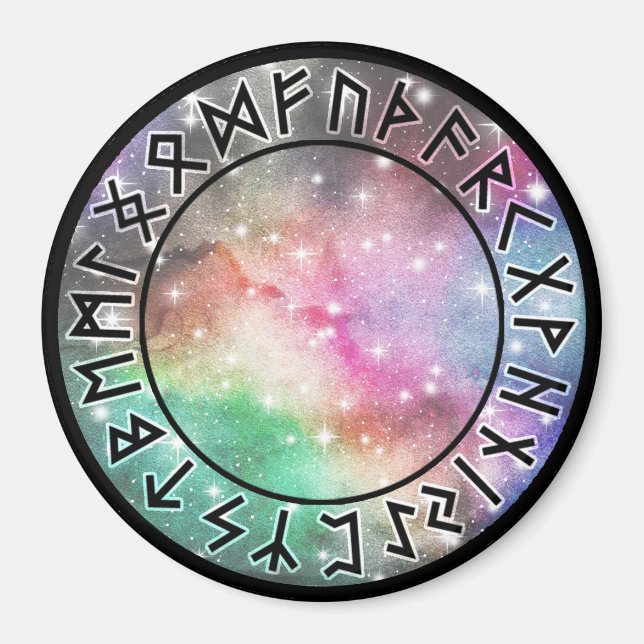 Prismatic Galaxy Rune Circle [00. blank] Magnet (Front)