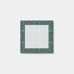 Prismatic Green Black Abstract Acrylic Art Post-it Notes