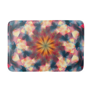 Prismatic Kaleidoscopic Psychedelic Mandala Bath Mat