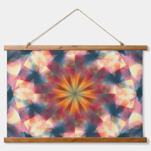 Prismatic Kaleidoscopic Psychedelic Mandala Hanging Tapestry