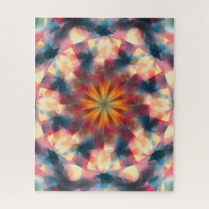 Prismatic Kaleidoscopic Psychedelic Mandala Jigsaw Puzzle