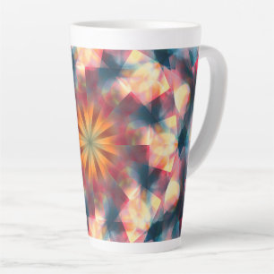 Prismatic Kaleidoscopic Psychedelic Mandala Latte Mug