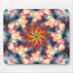Prismatic Kaleidoscopic Psychedelic Mandala Mouse Mat