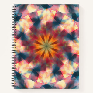 Prismatic Kaleidoscopic Psychedelic Mandala Notebook
