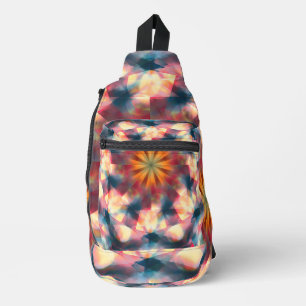 Prismatic Kaleidoscopic Psychedelic Mandala Sling Bag