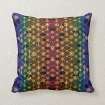 Prismatic Luciferin - Throw Pillow by Vibrata