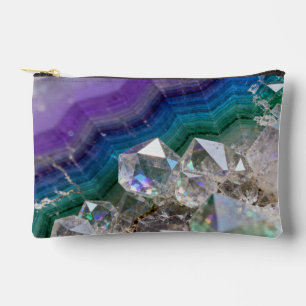 Prismatic Quartz Fusion Vibrant Crystal Design Accessory Pouch