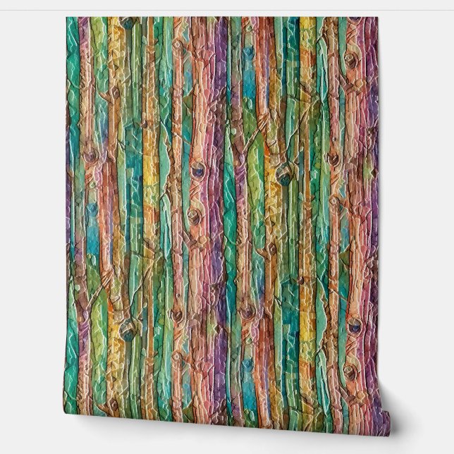 Prismatic Saplings Wallpaper (Unrolling)
