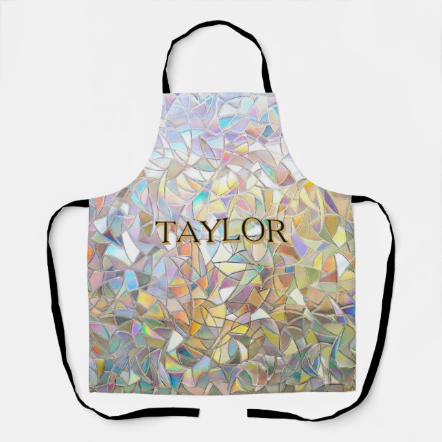 Prismatic Stained Glass Effect - Rainbow Prismatic Apron (Front)
