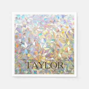 Prismatic Stained Glass Effect - Rainbow Prismatic Napkin