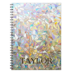 Prismatic Stained Glass Effect - Rainbow Prismatic Notebook