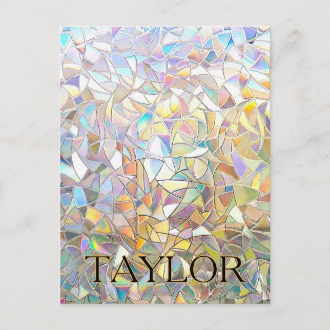 Prismatic Stained Glass Effect - Rainbow Prismatic Postcard (Front)