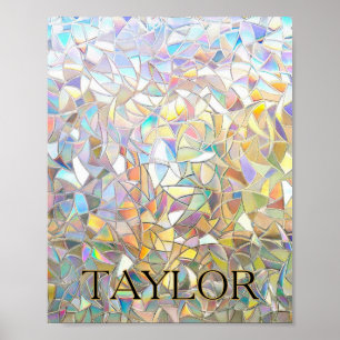 Prismatic Stained Glass Effect - Rainbow Prismatic Poster
