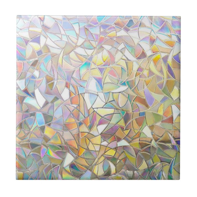 Prismatic Stained Glass Effect - Rainbow Prismatic Tile (Front)