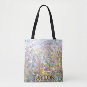 Prismatic Stained Glass Effect - Rainbow Prismatic Tote Bag