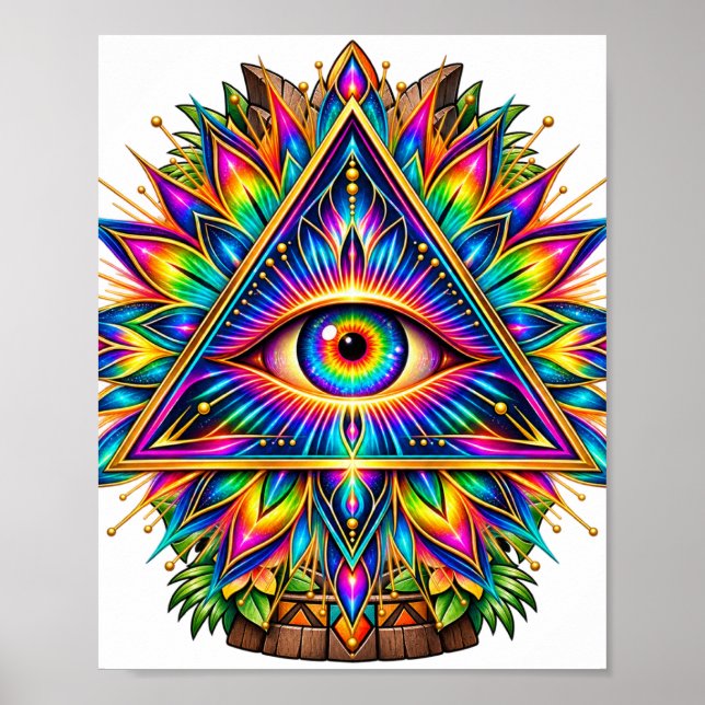 Prismatic Sunburst Eye Poster (Front)