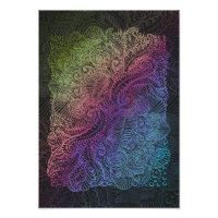Prismatic Swirl | Rainbow Fractal Feather Art