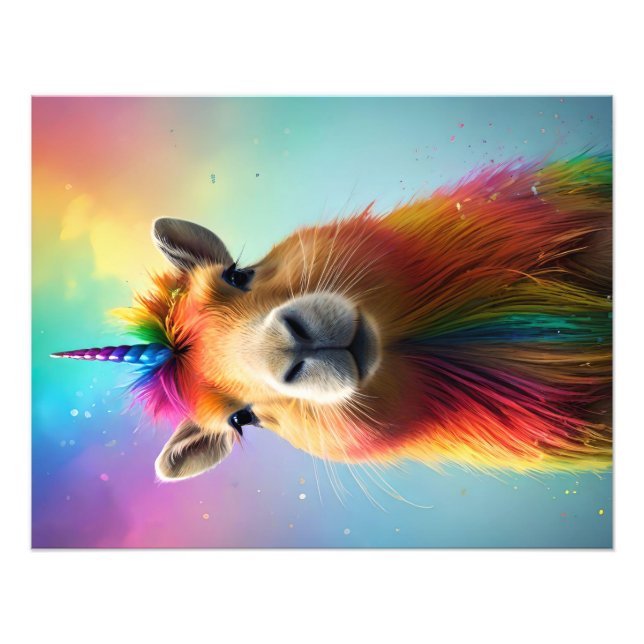 Prismhorn: The Rainbow Capybaraicorn, Photo Print (Front)