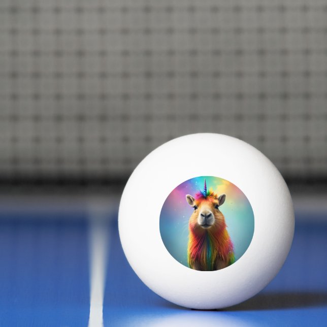 Prismhorn: The Rainbow Capybaraicorn Ping Pong Ball (Net)
