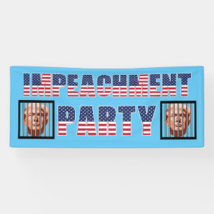 Prison Bars Trump Impeachment Party Banner