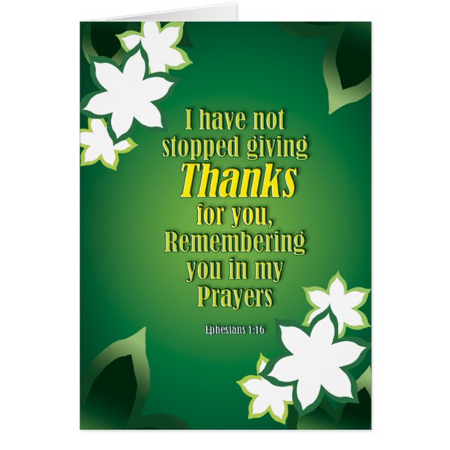 Prison Cards - Ephesians 1:16 (Front)