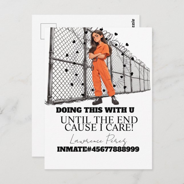 Prison Cards Long Distance Doing Time Girly (Front/Back)