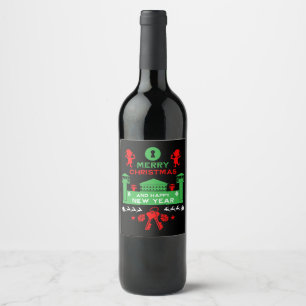 Prison Christmas Holiday Gift Wine Label