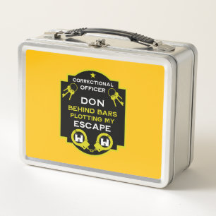 Prison Correctional Officer Metal Lunch Box