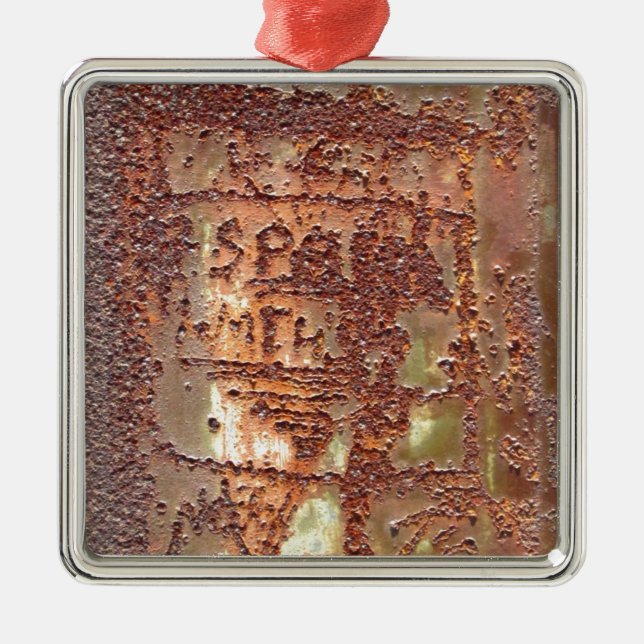 Prison Graffiti Metal Tree Decoration (Front)