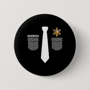 Prison Guard Police Officer Sheriff Funny Costume 6 Cm Round Badge