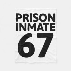 Prison Inmate 67 Halloween Meme Costume Jail Priso Fleece Blanket