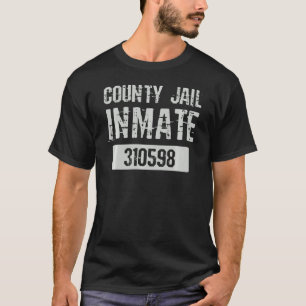 Prison Inmate Costume County Jail Inmate Jailbird T-Shirt