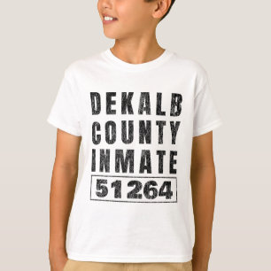 Prison Inmate Halloween Costume Dekalb County Geor T-Shirt