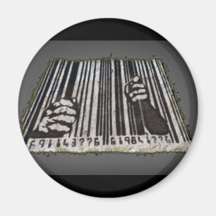 PRISON JAIL BAR CODE MAGNET