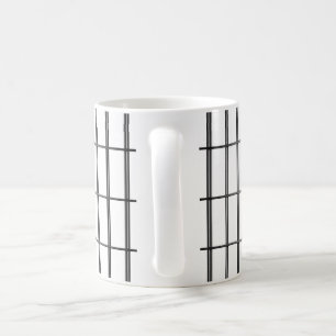Prison, jail metallic bars coffee mug