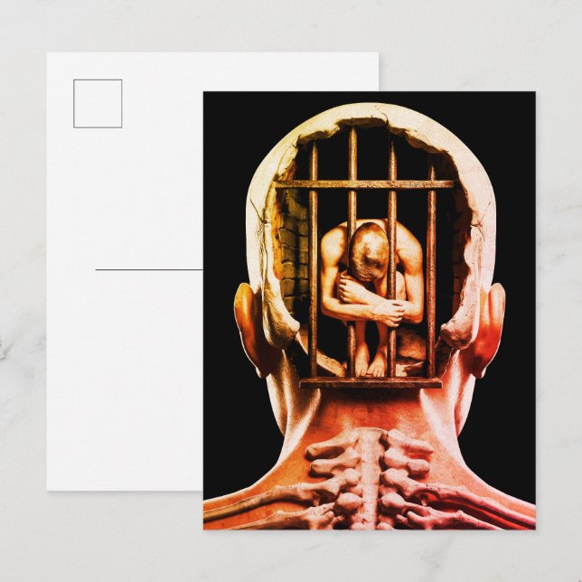 Prison of the Mind – Surreal Conceptual Wall Art  Postcard (Front/Back)