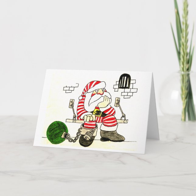 PRISON SANTA HOLIDAY CARD (Front)