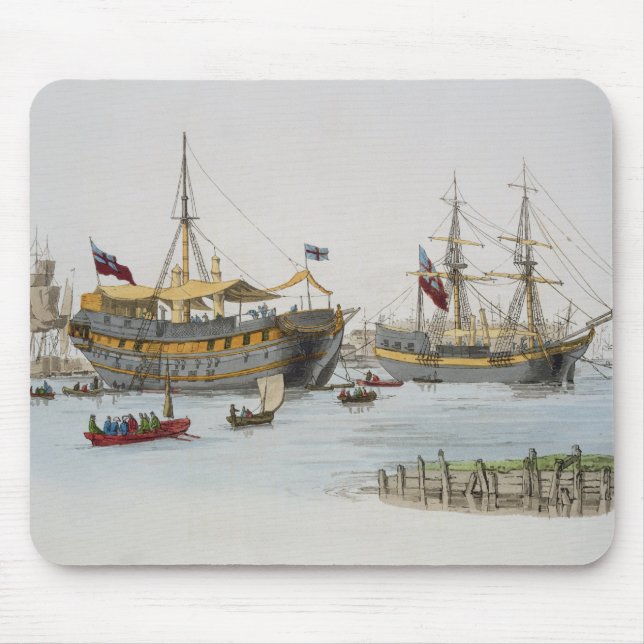 Prison Ships, from 'Costume of Great Britain', pub Mouse Mat (Front)