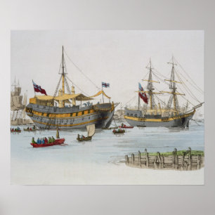 Prison Ships, from 'Costume of Great Britain', pub Poster