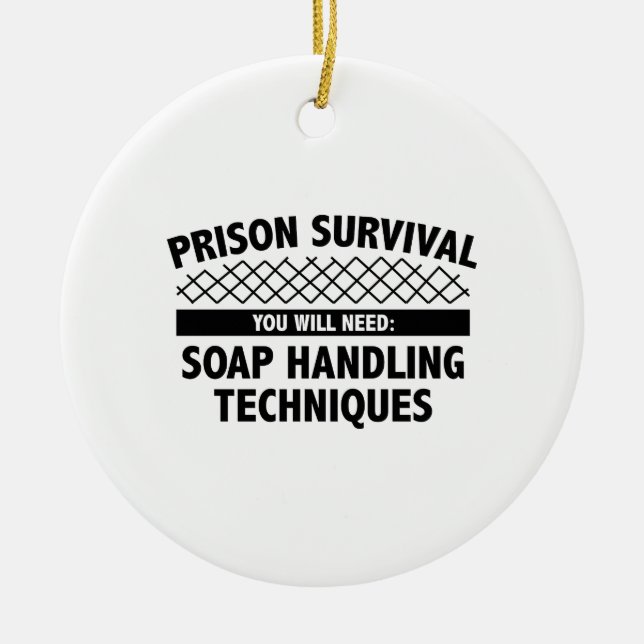 Prison Survival Ceramic Tree Decoration (Front)