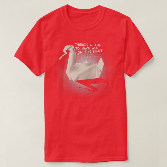 Prison Swan Origami T-Shirt (Design Front)